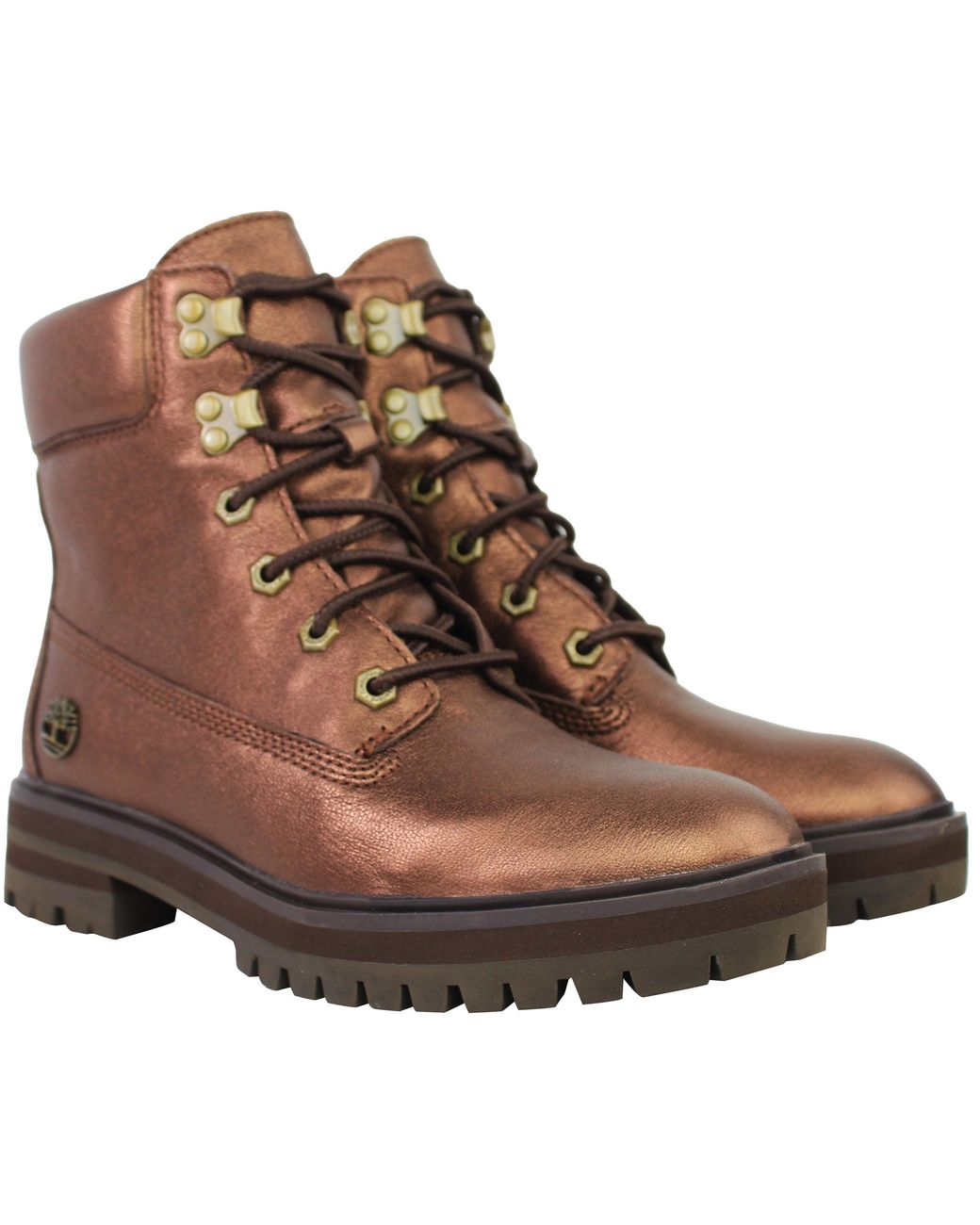 Timberland Brown 6Inch London Square Copper Boots Nubuck