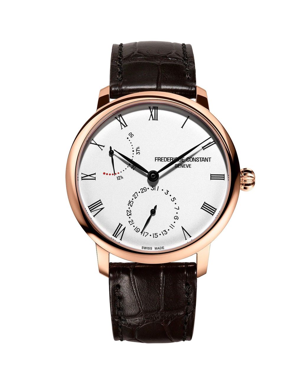 Frederique Constant Metallic Frédérique Slimline Watch Fc-723Wr3S4 Leather for men