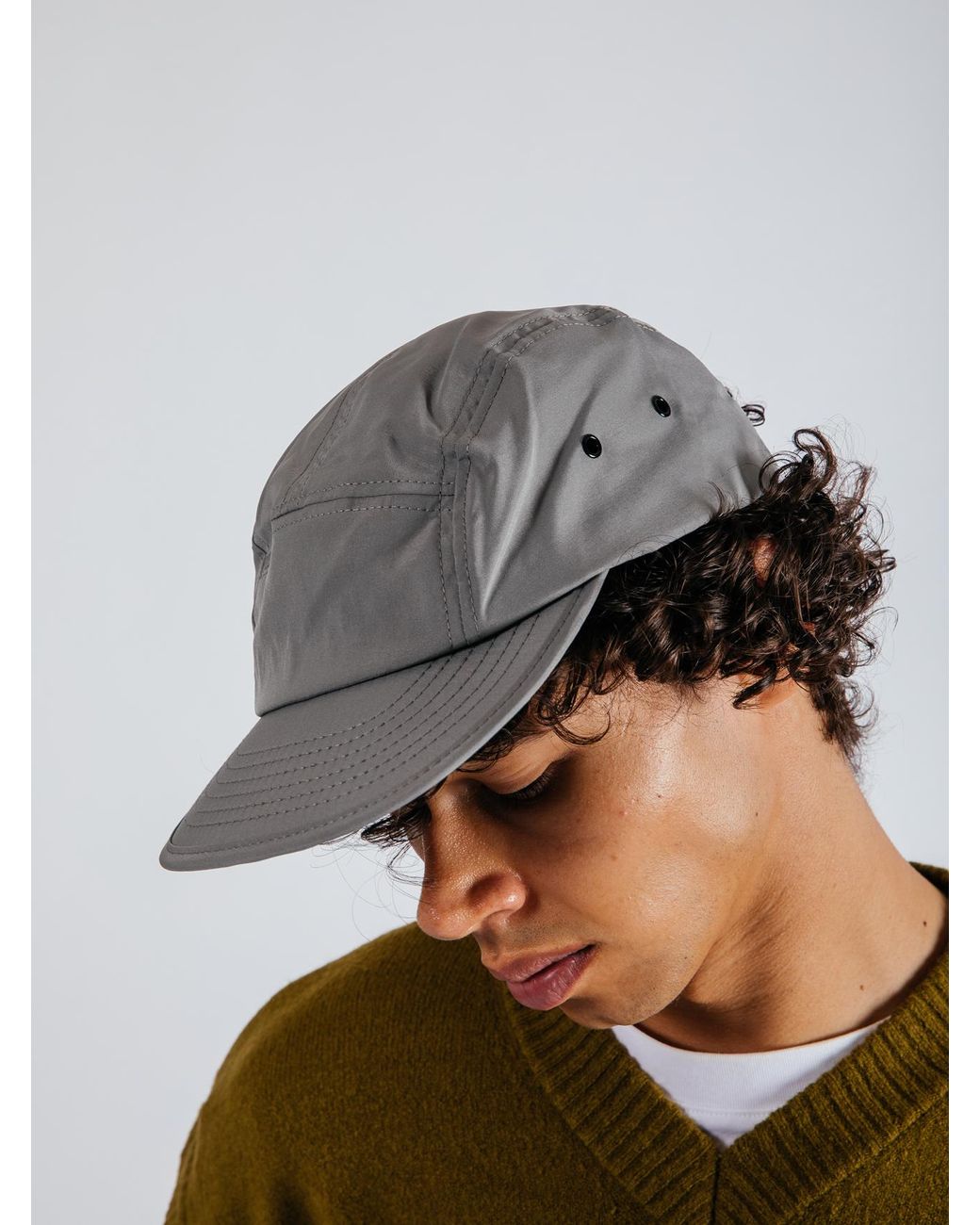 SVNX Gray Nylon 5 Panel Cap for men