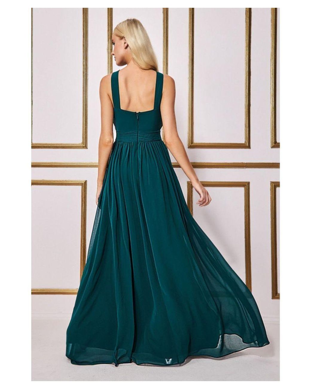 Halter neck chiffon maxi dress cheap