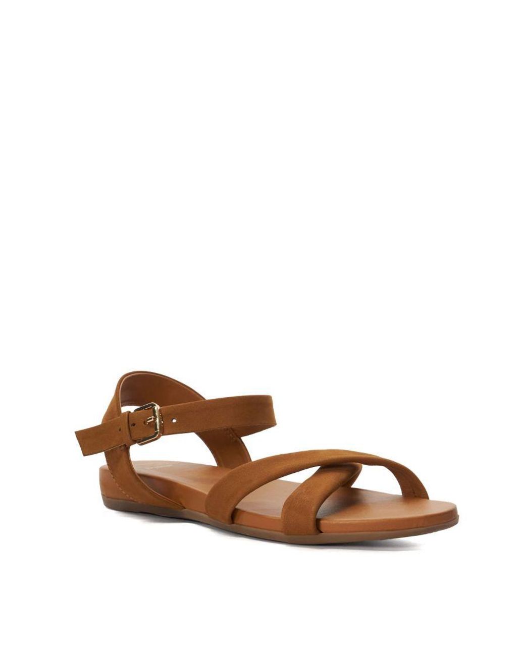 Ladies Lories Cross Over Ankle Strap Sandals Nubuck
