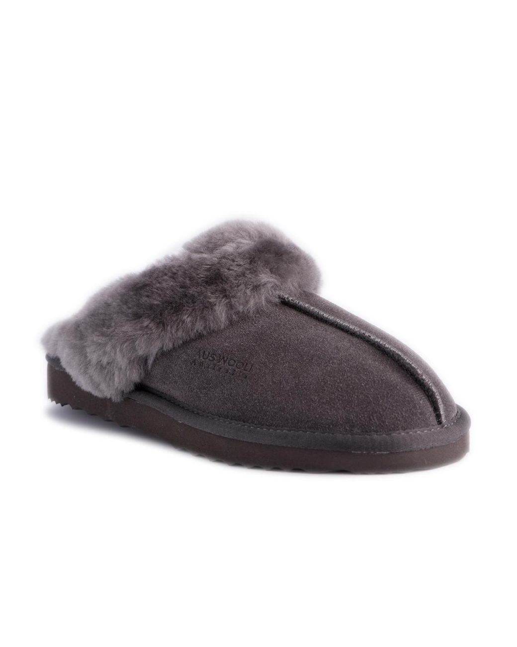 Aus Wooli Brown "Sydney" Australia Sheepskin Wool Sydney Slippers, Leather