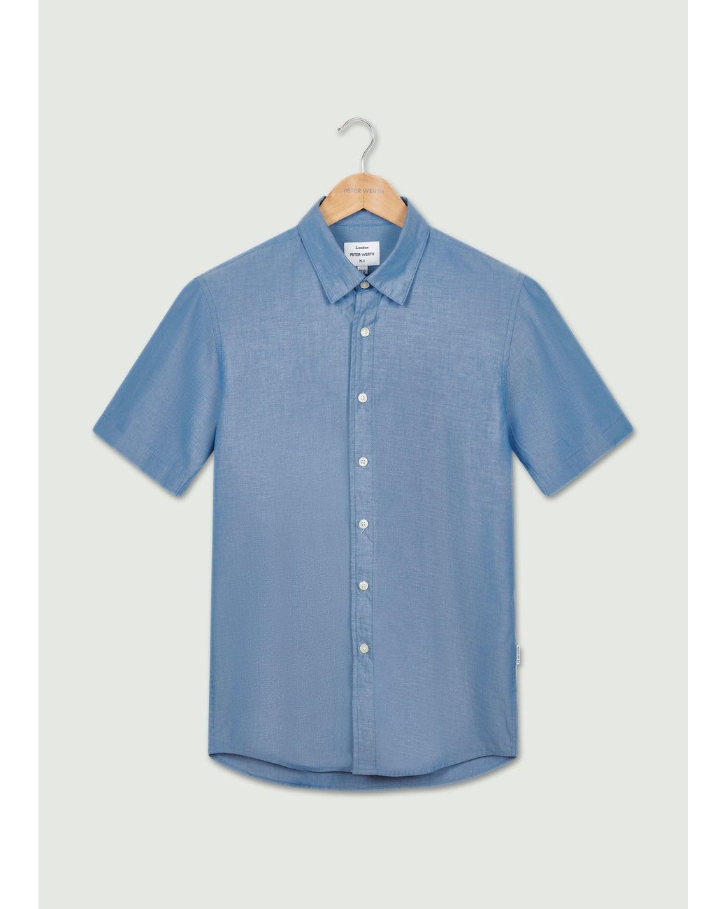 Peter Werth Blue Jim Ss Shirt for men
