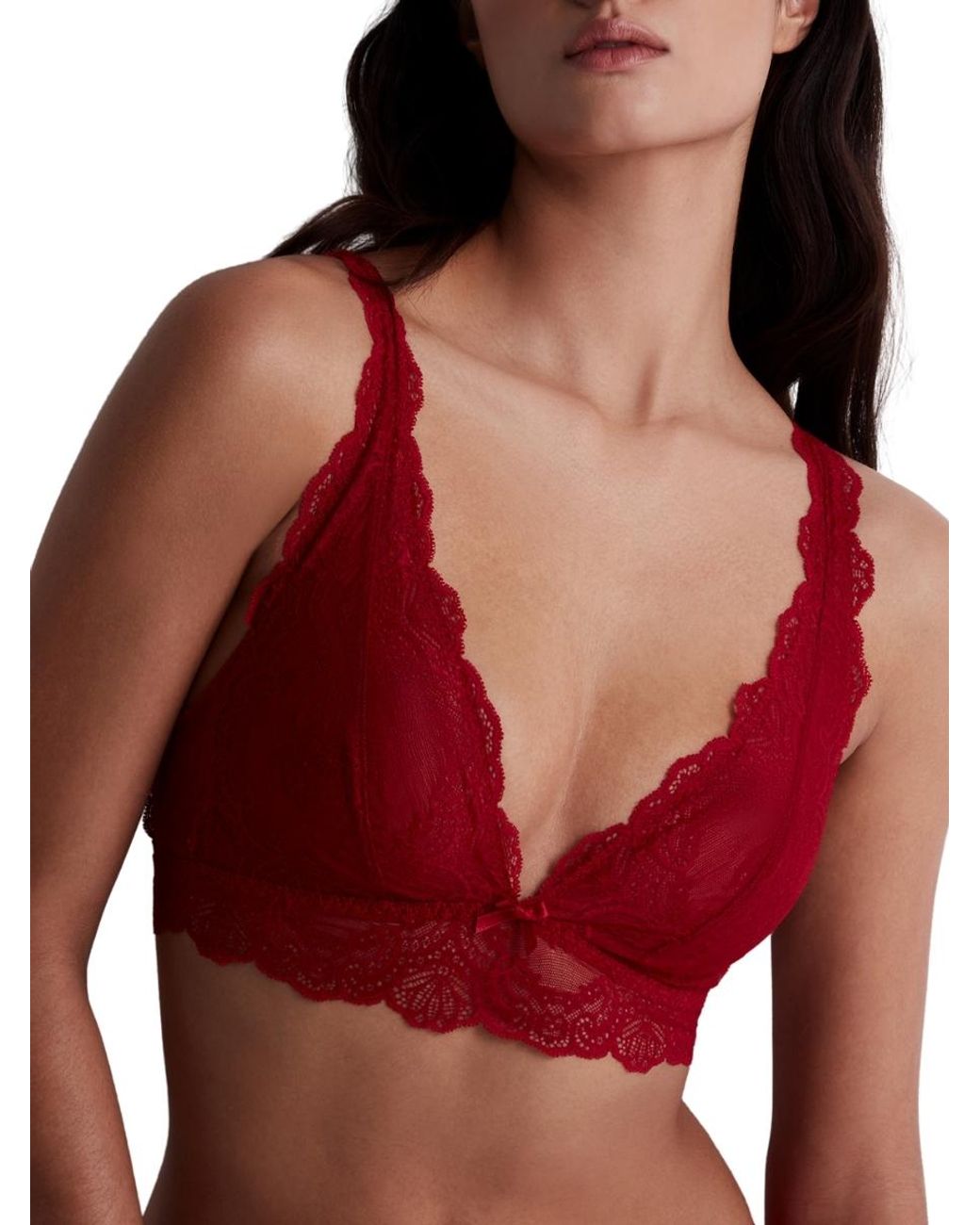 Aubade Red Danse Des Sens Triangle Bralette