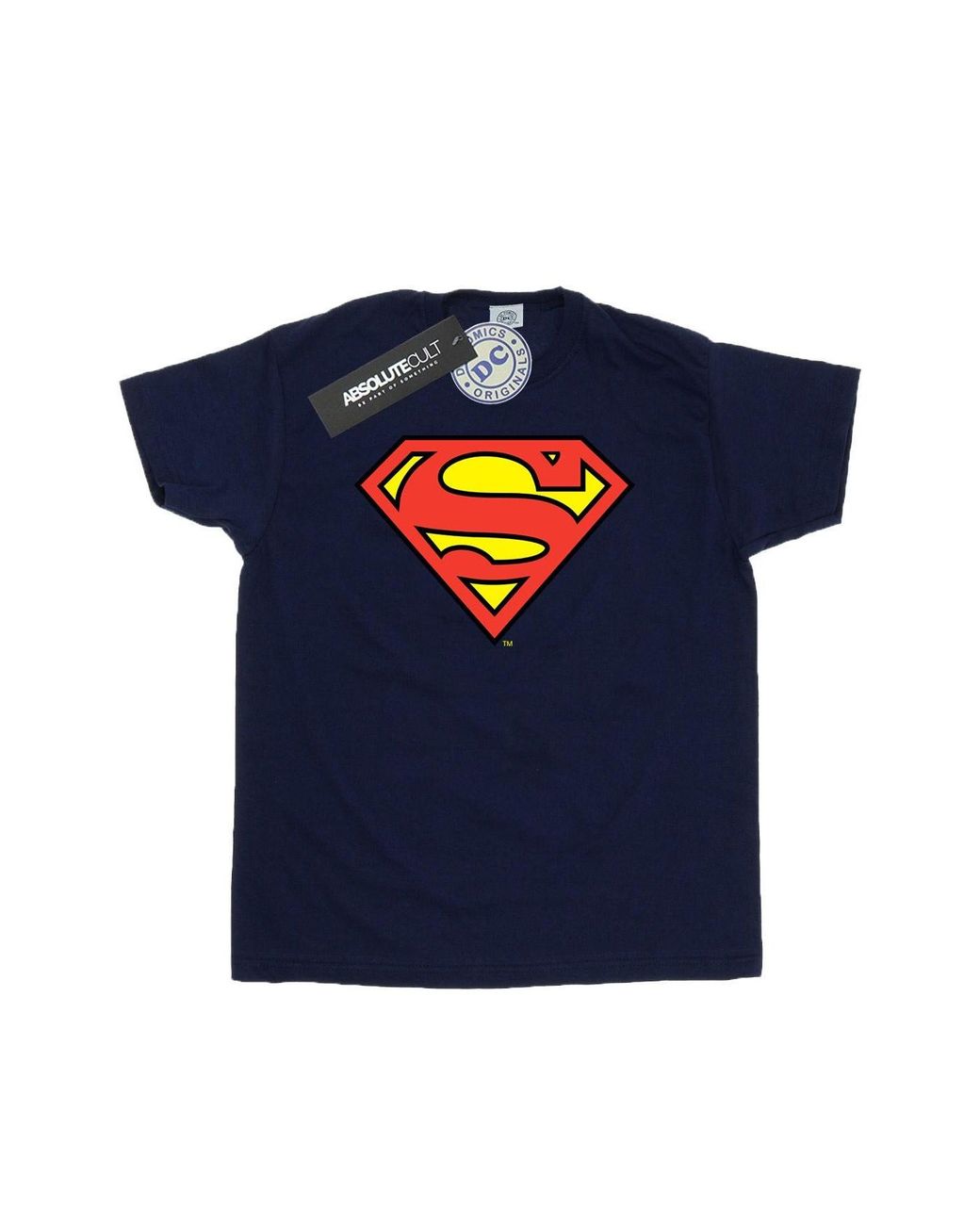 Dc Comics Blue Superman Logo T-Shirt Cotton for men