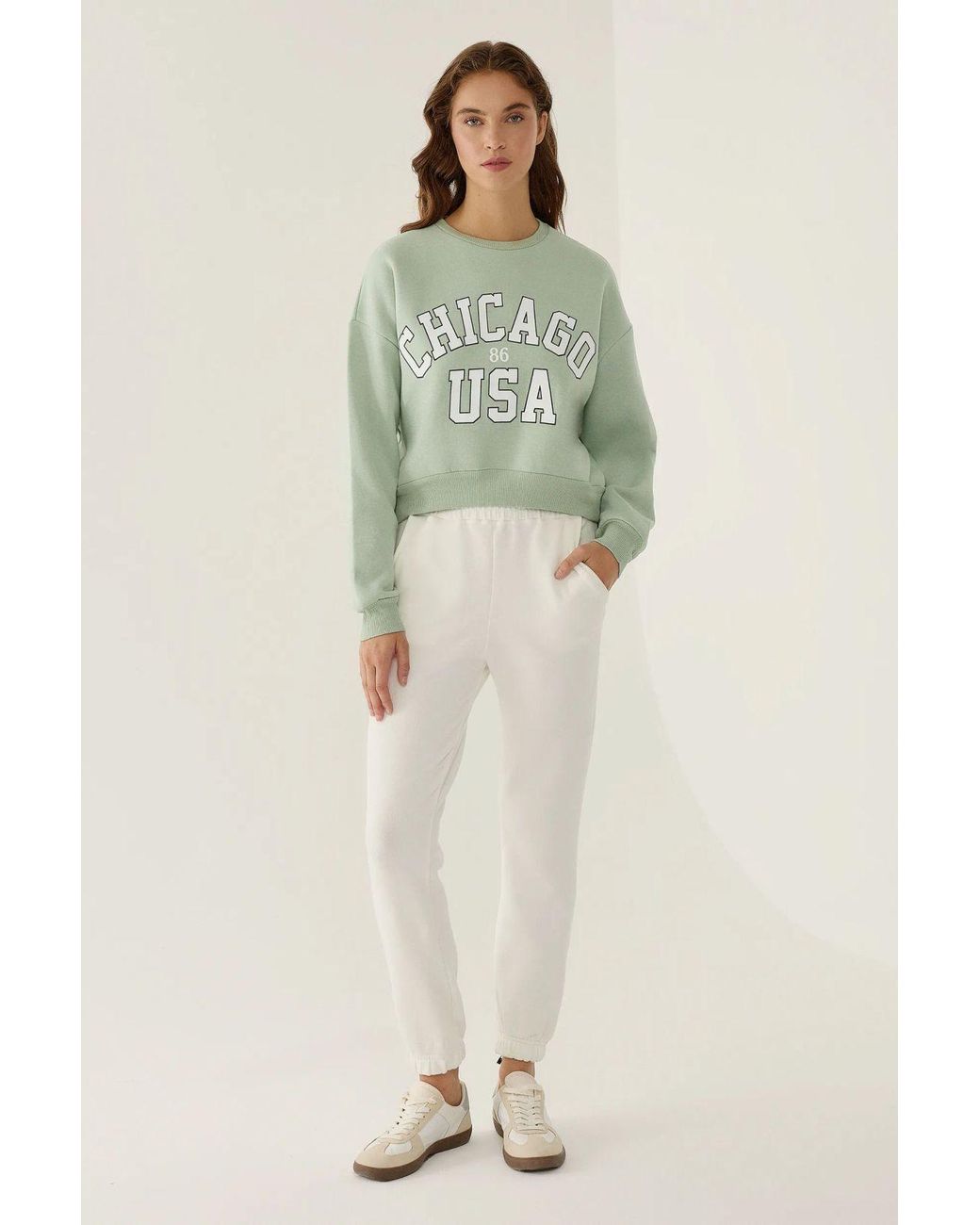 Hiccup Green Relaxed Fit Printed Sweatshirt