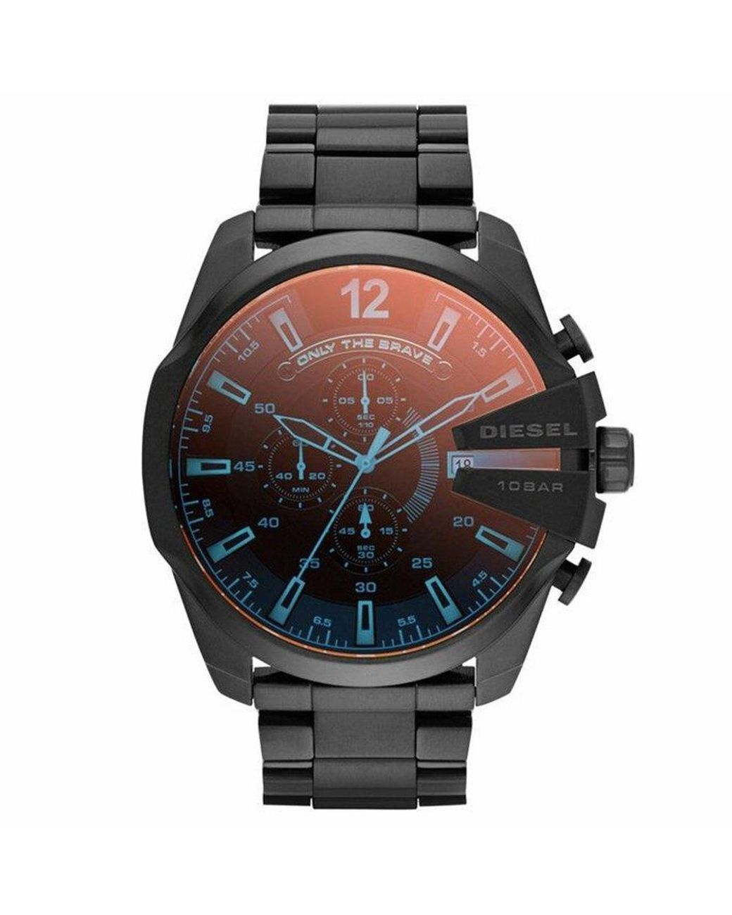 DIESEL Black Dz4318 Mega Quartz Stainless Steel Watch for men