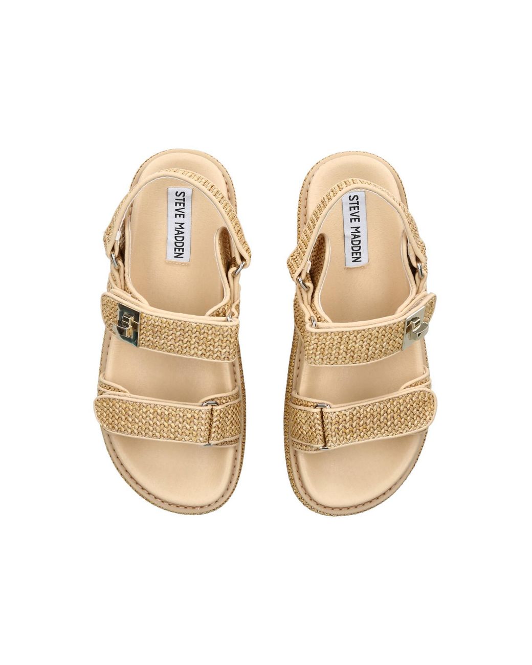 Steve Madden Natural Bigmona Raffia Sandals