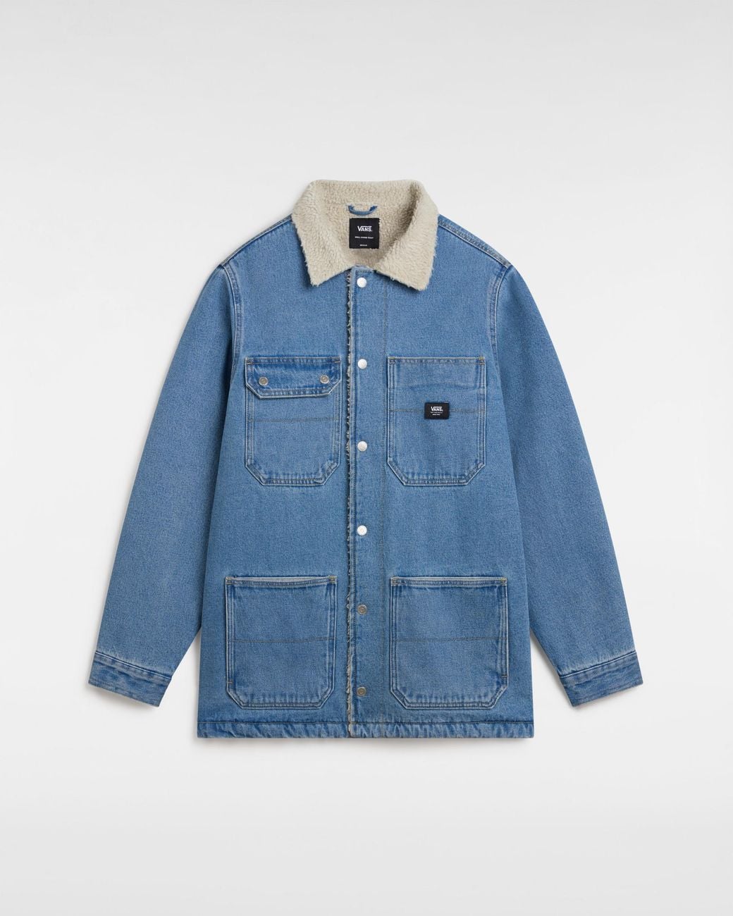 Vans Blue Drill Chore Denim Sherpa Jacket for men