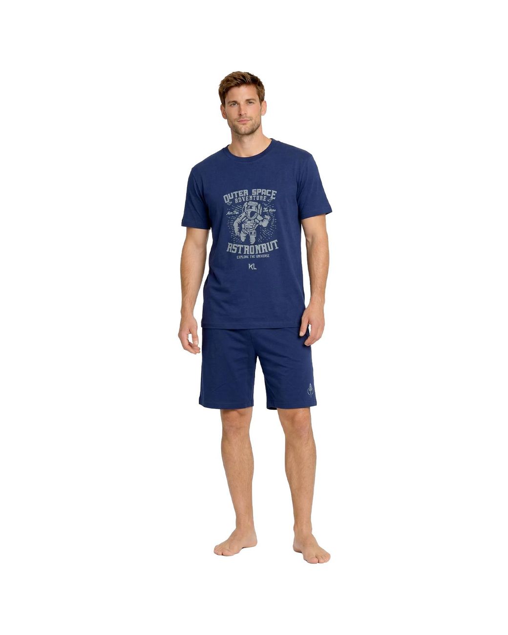 Kisses&Love Blue Summer Short Cotton Pyjamas Kl30000 for men