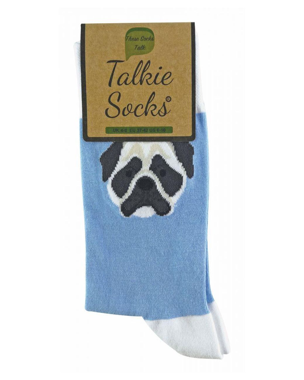Sock Snob Blue 1 Pair Novelty Cat Dog Socks With Beagle Pug Scotty Dog