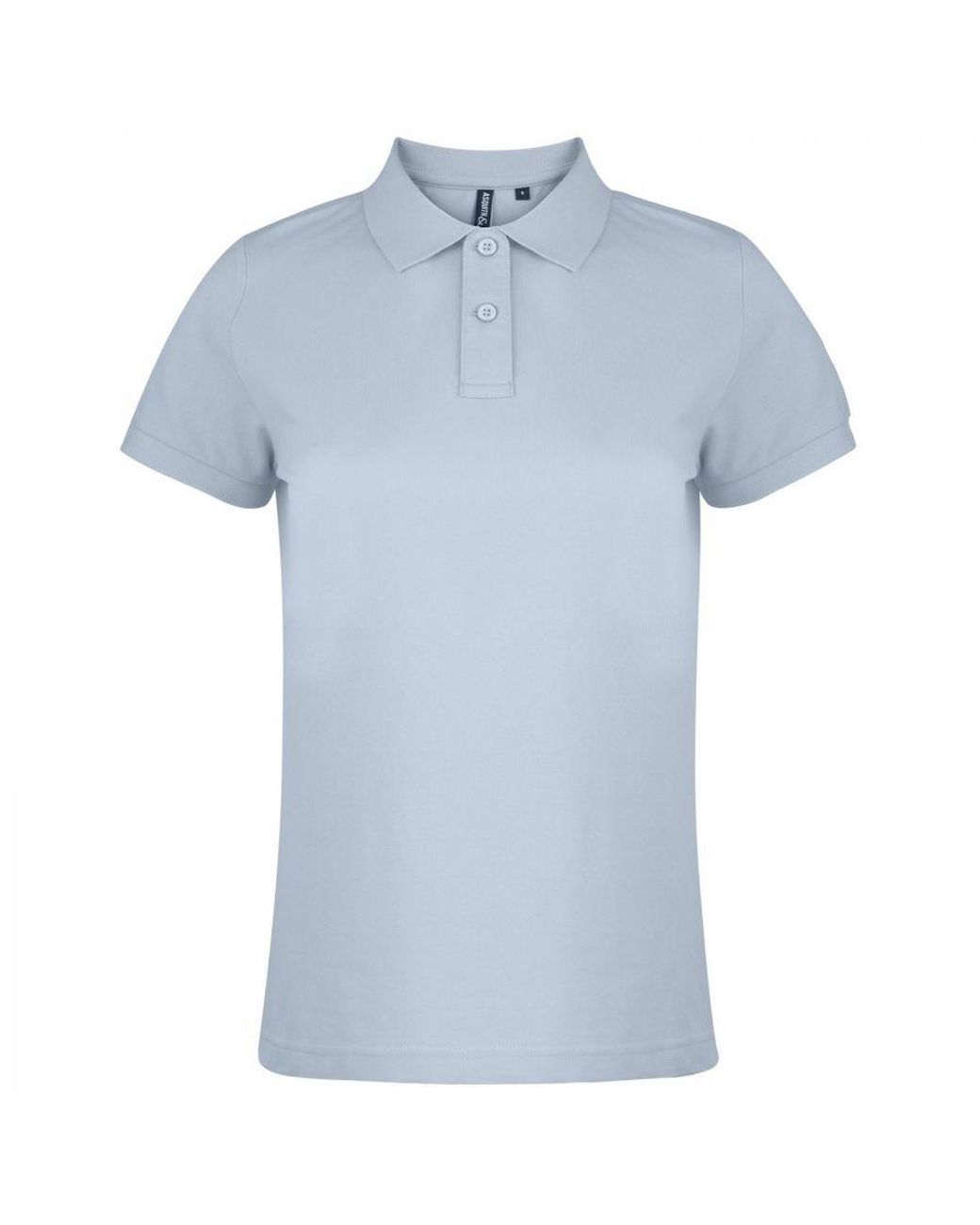 Asquith & Fox Blue Ladies Plain Short Sleeve Polo Shirt
