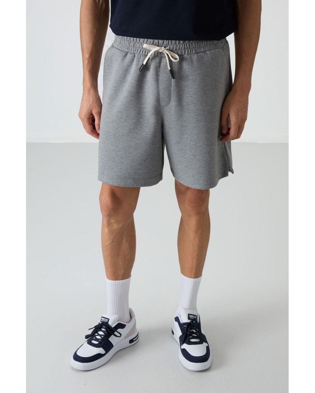 TOMMY LIFE Blue Cotton- Sweat Shorts for men