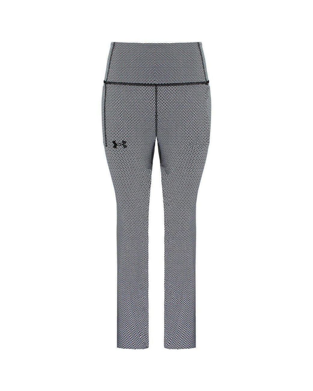 Under Armour Gray Heatgear Stretch Waist Geo Ankle Leggings 1371114 001