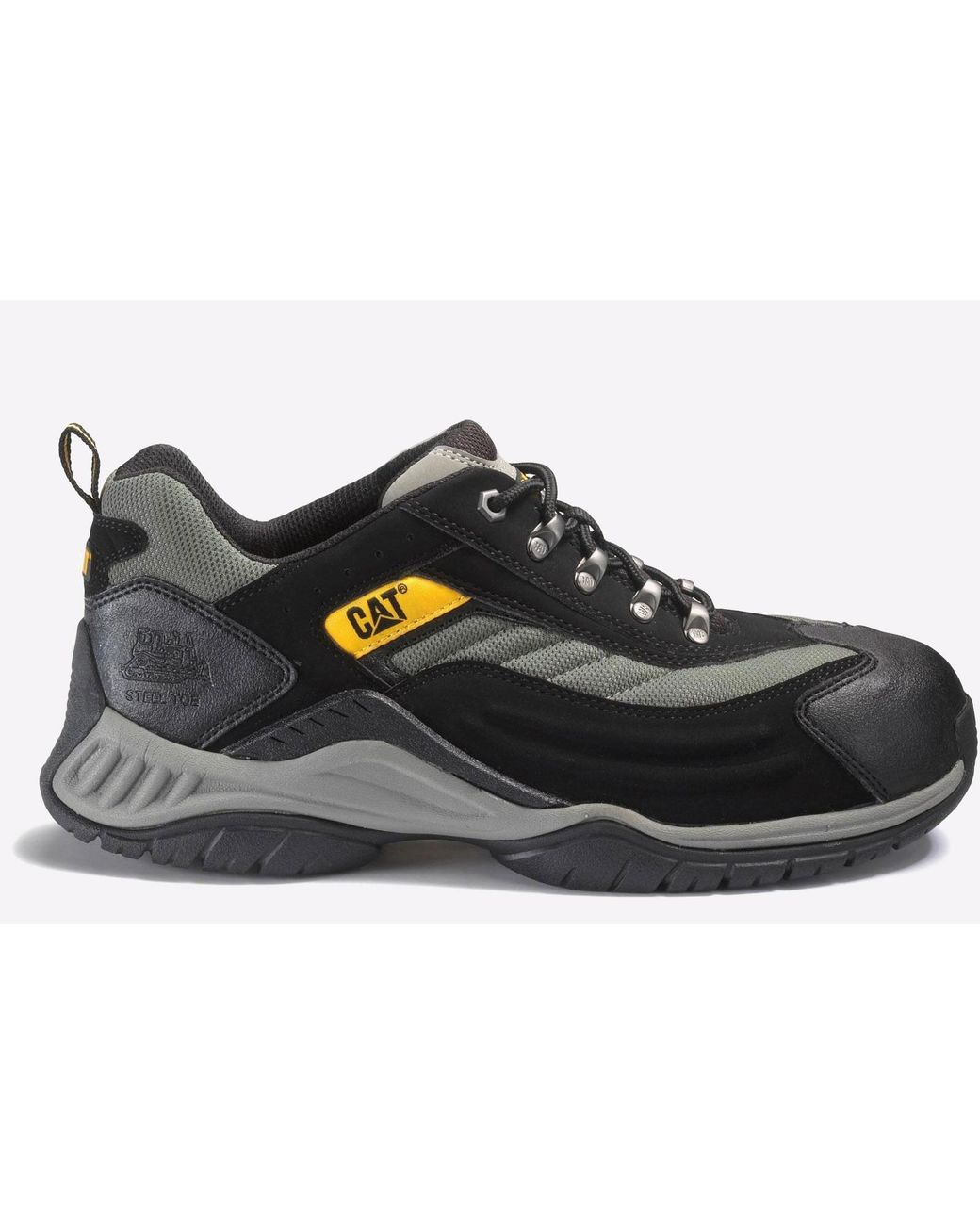 Caterpillar Safety Black Moor Leather Trainer for men