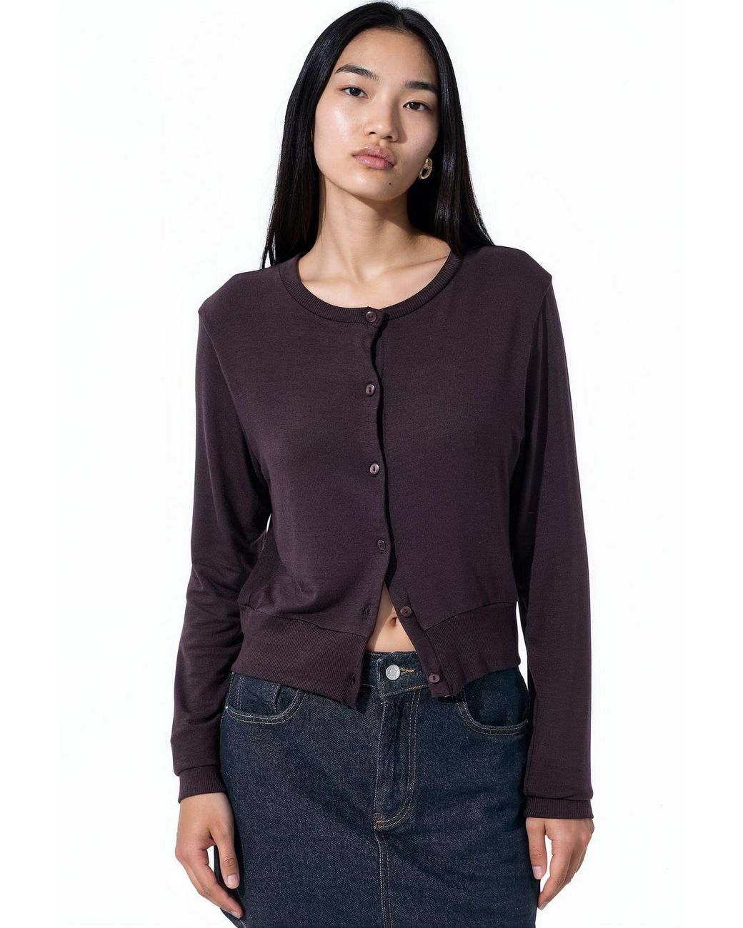 Busem Blue Viscose Blend Cardigan