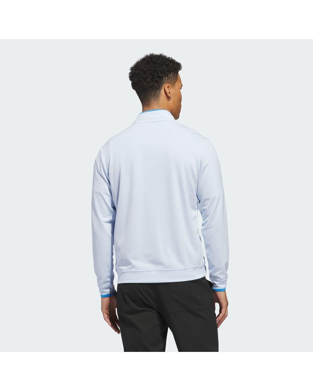 Adidas Originals Blue Lightweight Half-Zip Top for men