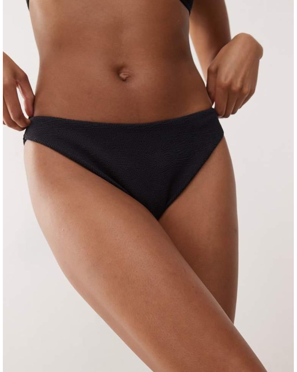 Collusion Brown Mix And Match Crinkle Bikini Bottom