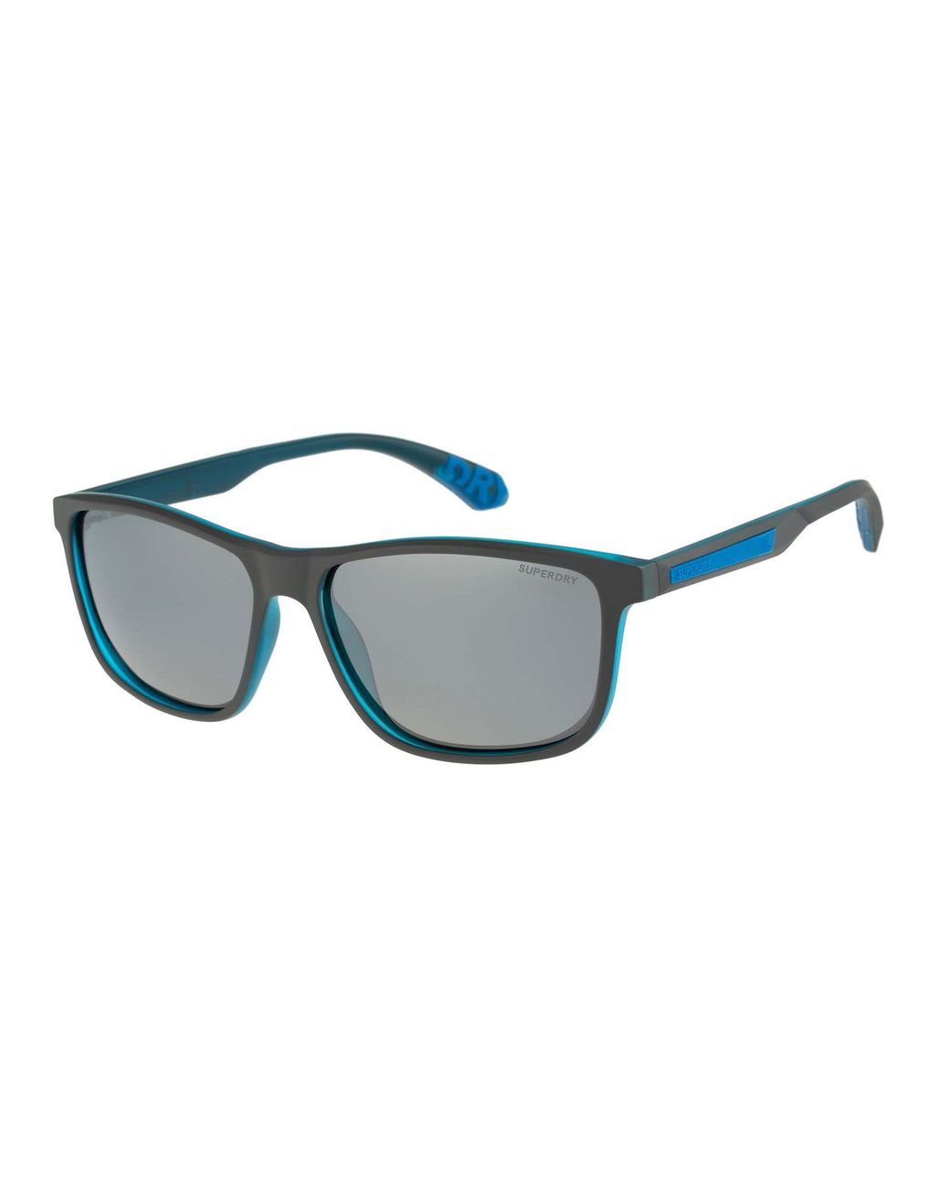 Superdry Blue Rectangle Matte Mirror Polarized Sds-5014 for men