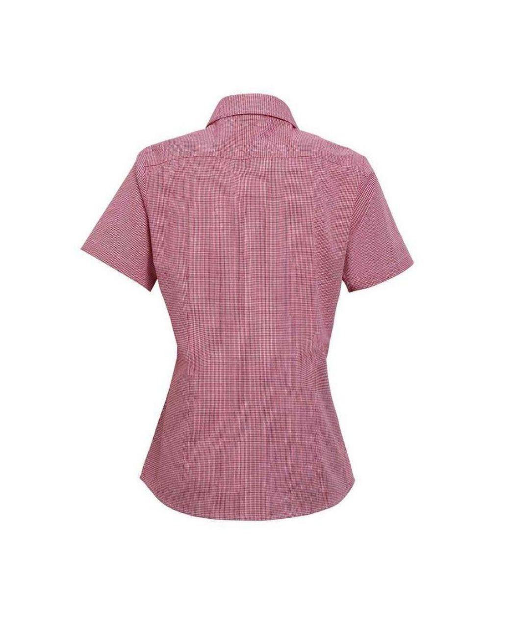 PREMIER Purple Ladies Gingham Short-Sleeved Shirt