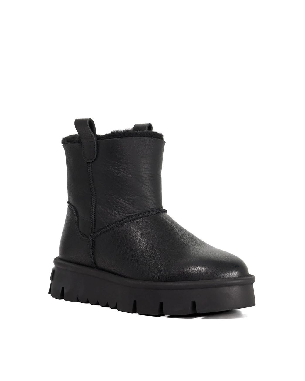 Dune Black Parissa Low Leather Boots