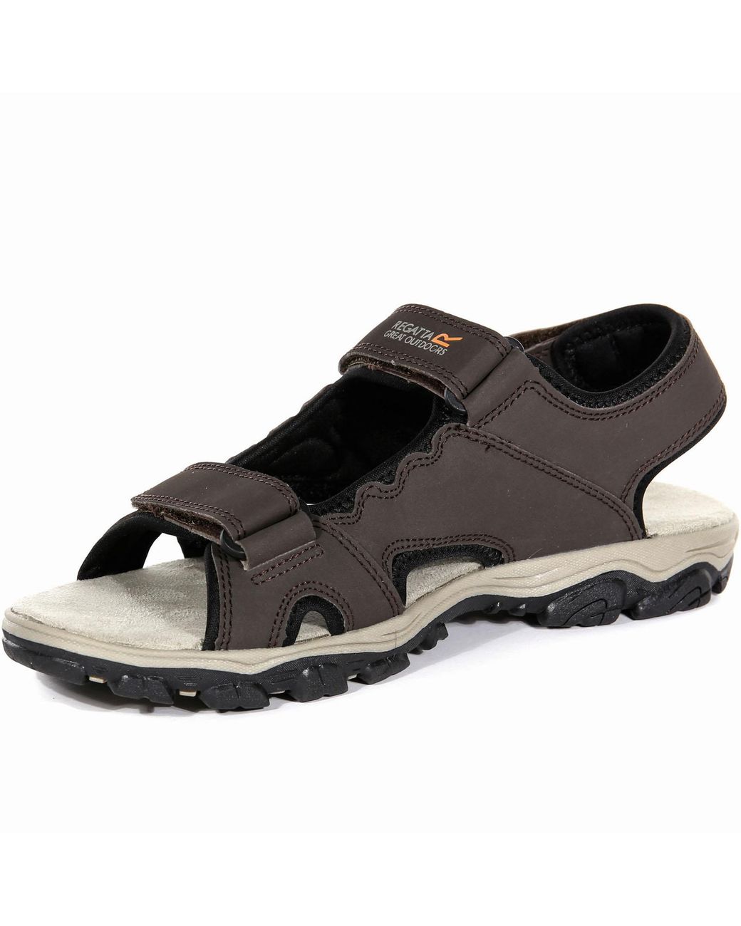 Regatta Black Holcombe Vent Lightweight Open Walking Sandals for men