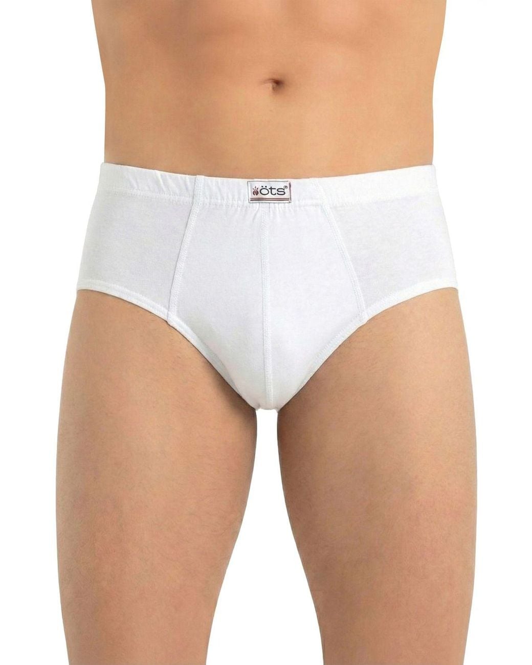 Öts White Cotton Briefs for men