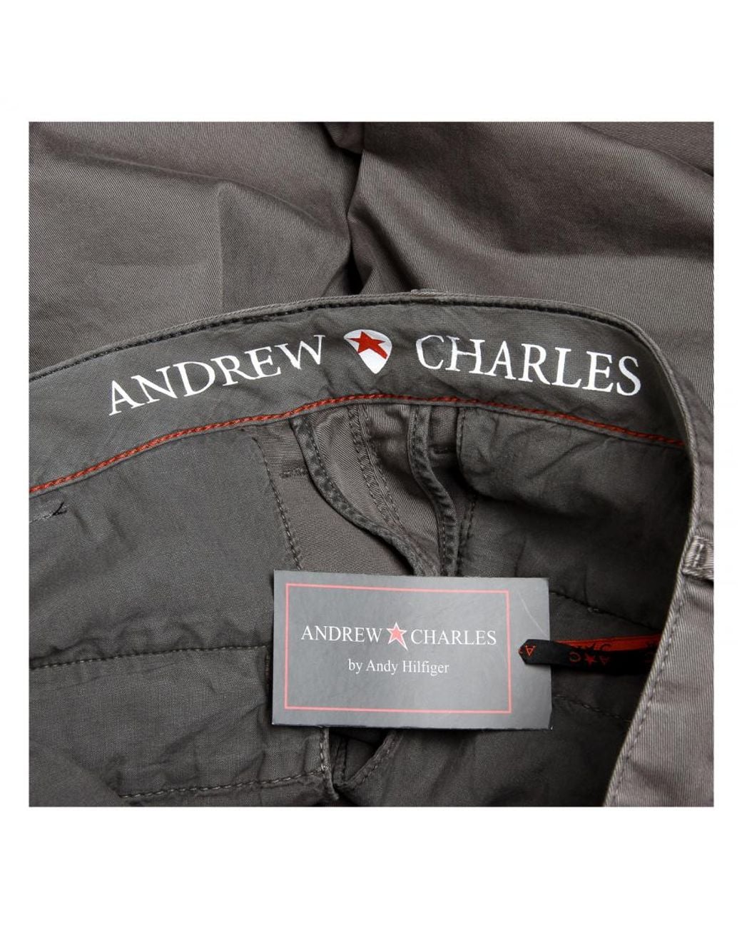 Andrew Charles by Andy Hilfiger Gray Shorts Sadeck Cotton for men