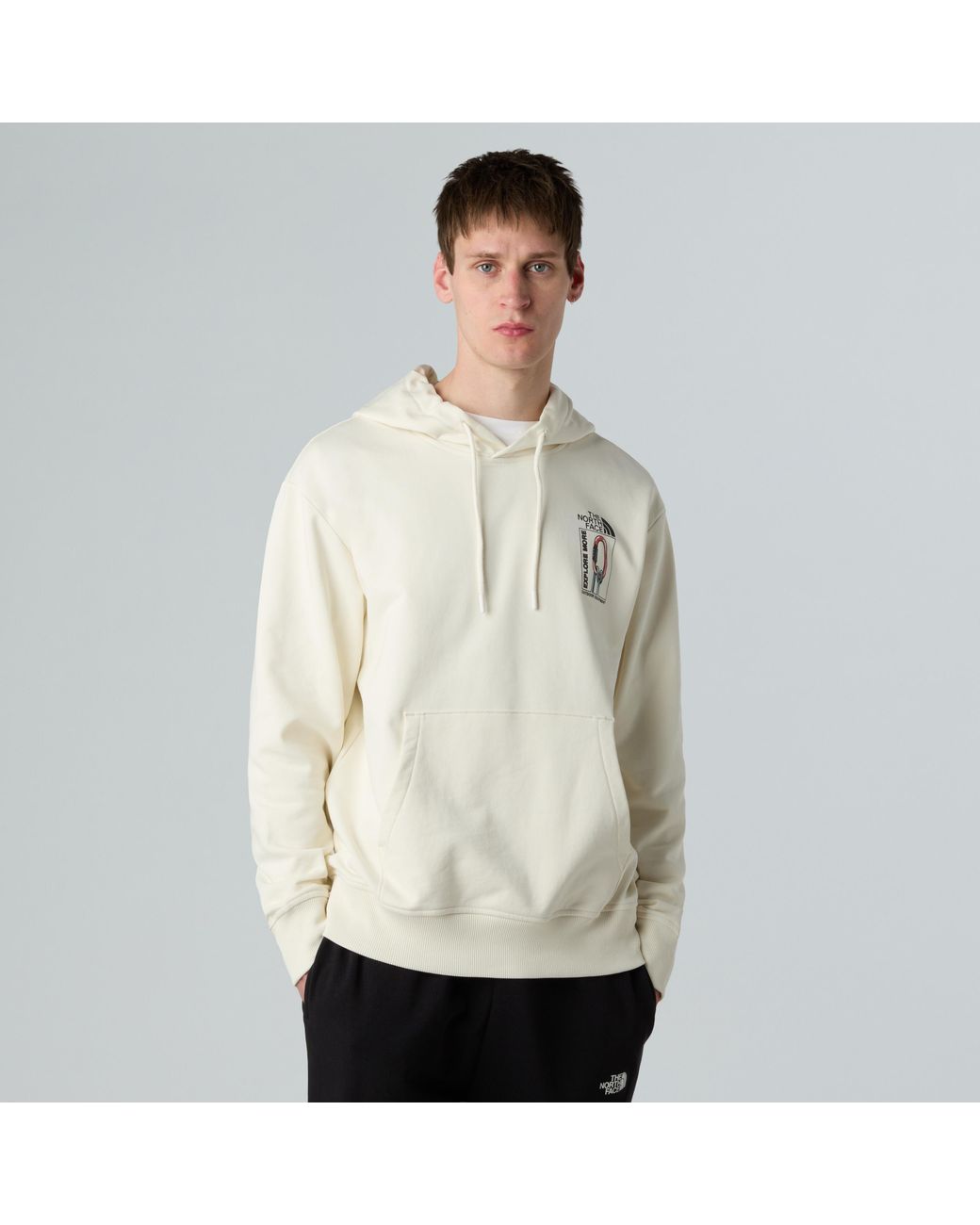 The North Face Natural Explore Gear Relaxed Hoodie Dune Cotton