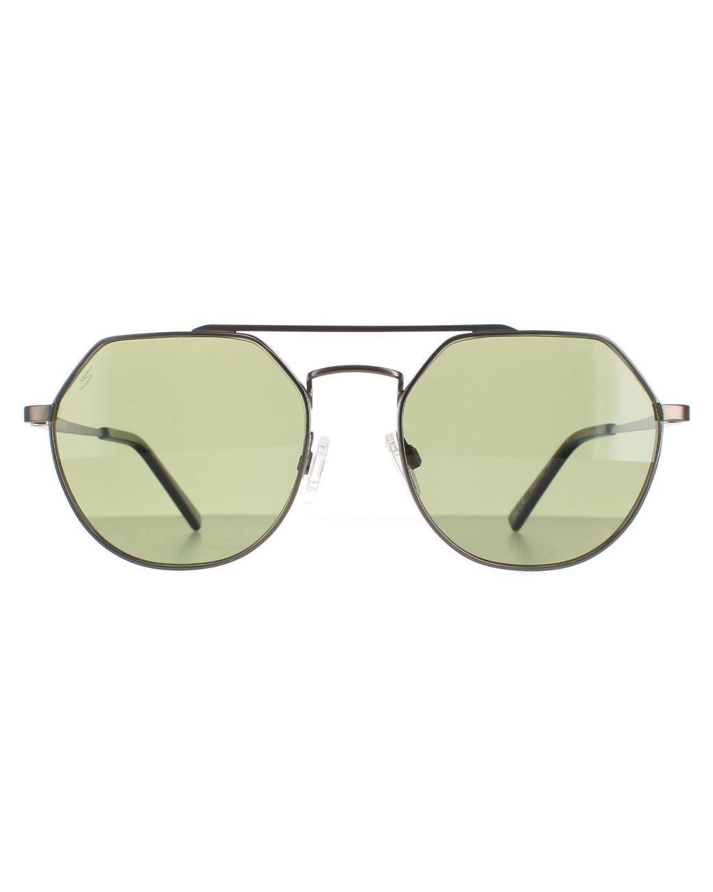 Serengeti Brown Aviator Matte Gunmetal Saturn Polarized 555Nm Shelby