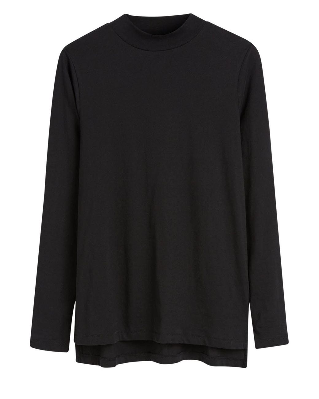 Secret Label Black High Neck Long Sleeve Jersey Top