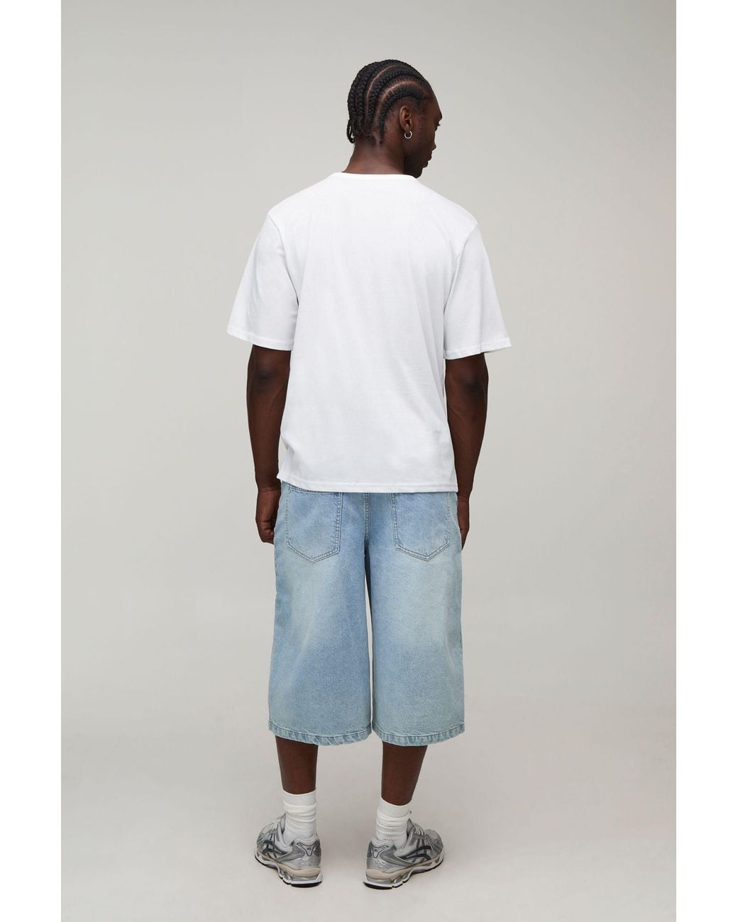 BoohooMAN White Tall Essential Regular Fit Henley T-Shirt for men