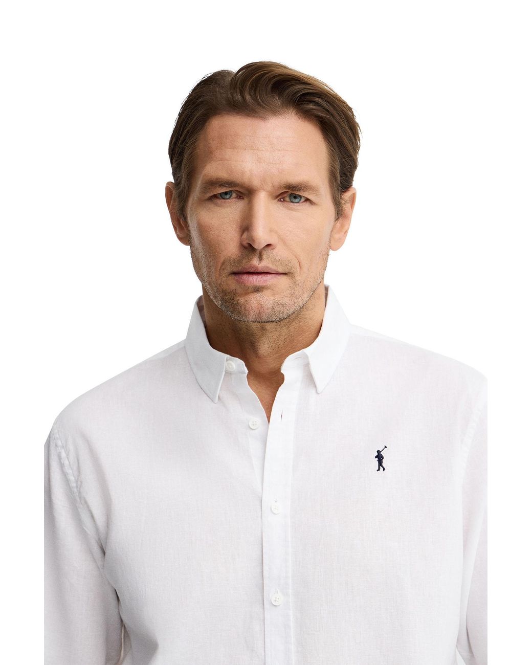 POLO CLUB White Long Sleeve Regular Fit Shirt Shirt-L-S23 for men