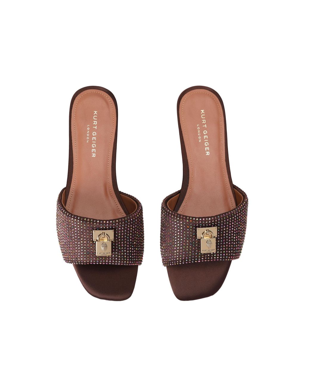 Kurt Geiger Brown Brixton Flat Sandal Sandals