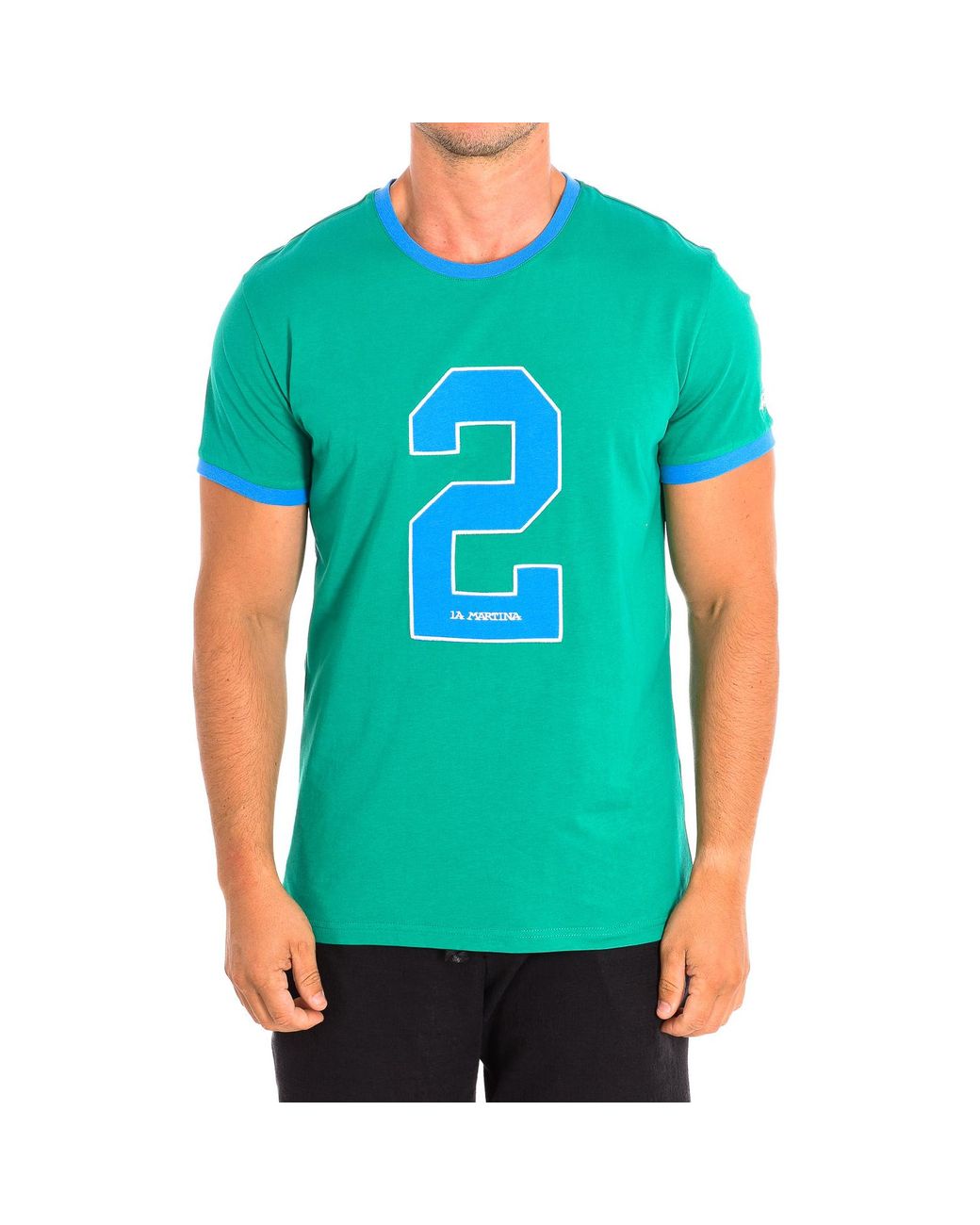 La Martina Green Short Sleeve T-Shirt Tmr312-Js206 for men