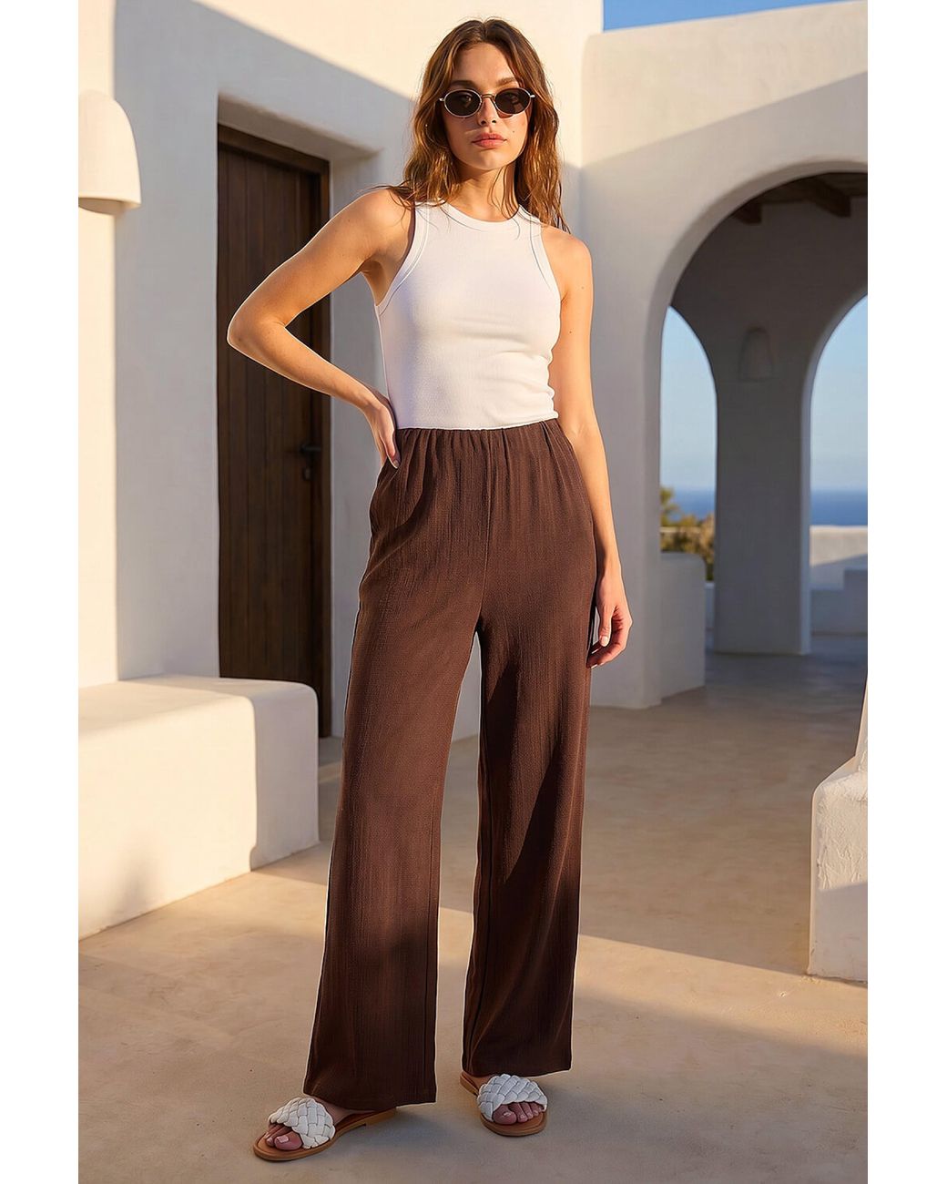 Roman Black Petite Textured Trouser