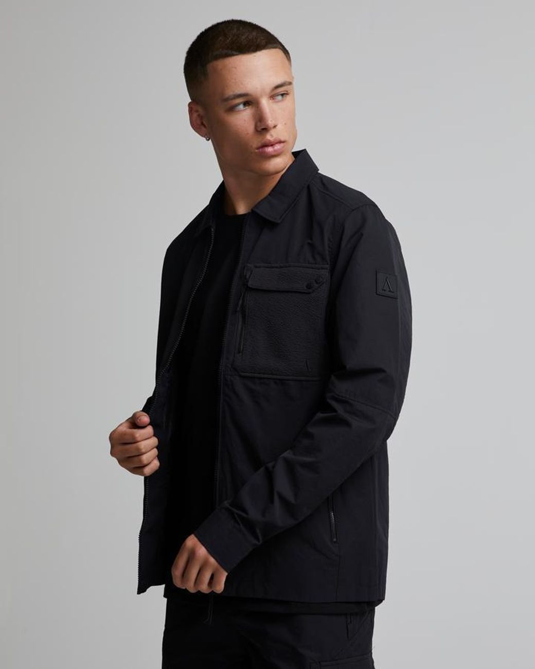 Alessandro Zavetti Black Ferruccio Overshirt for men