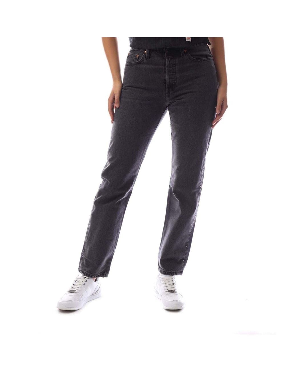 Levi's Black Levi's 501 Five Pocket Straight Leg Jeans
