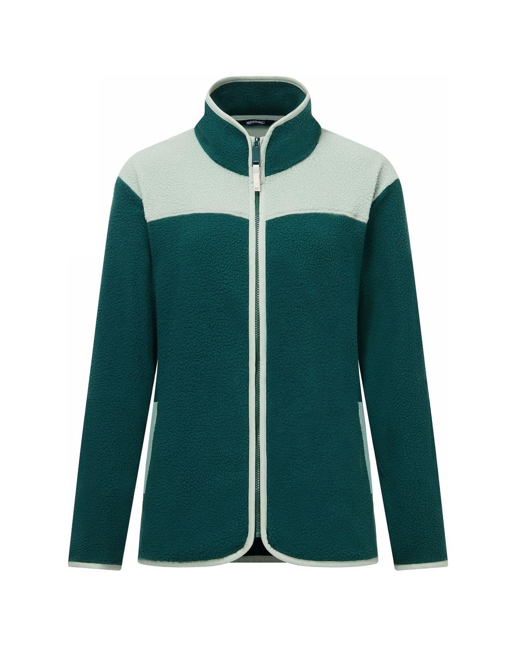 Regatta Green Ladies Frankie Borg Full Zip Fleece Jacket (Deep Pine/Glacier)