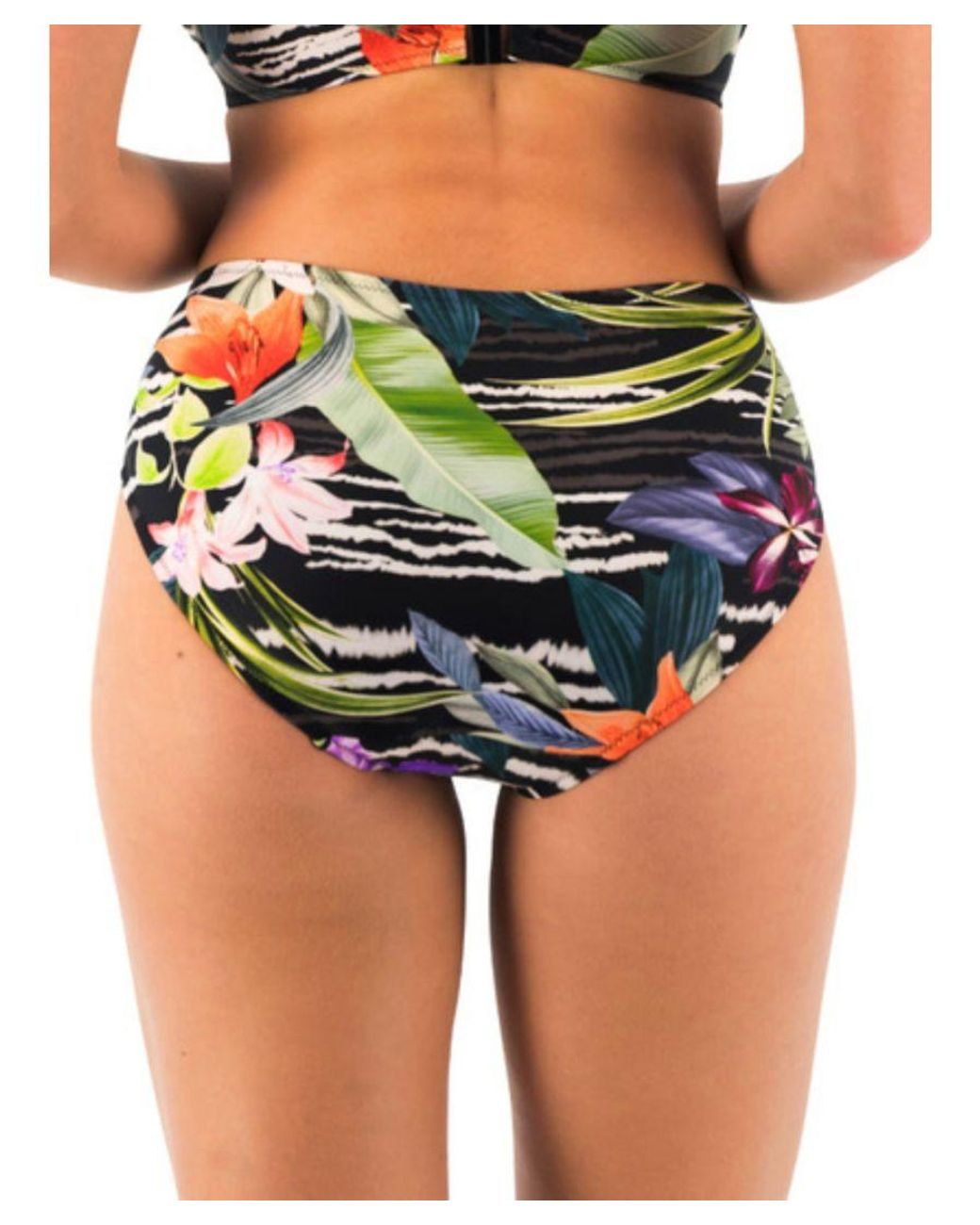 Fantasie Green Gathered High-Waist Bikini Briefs
