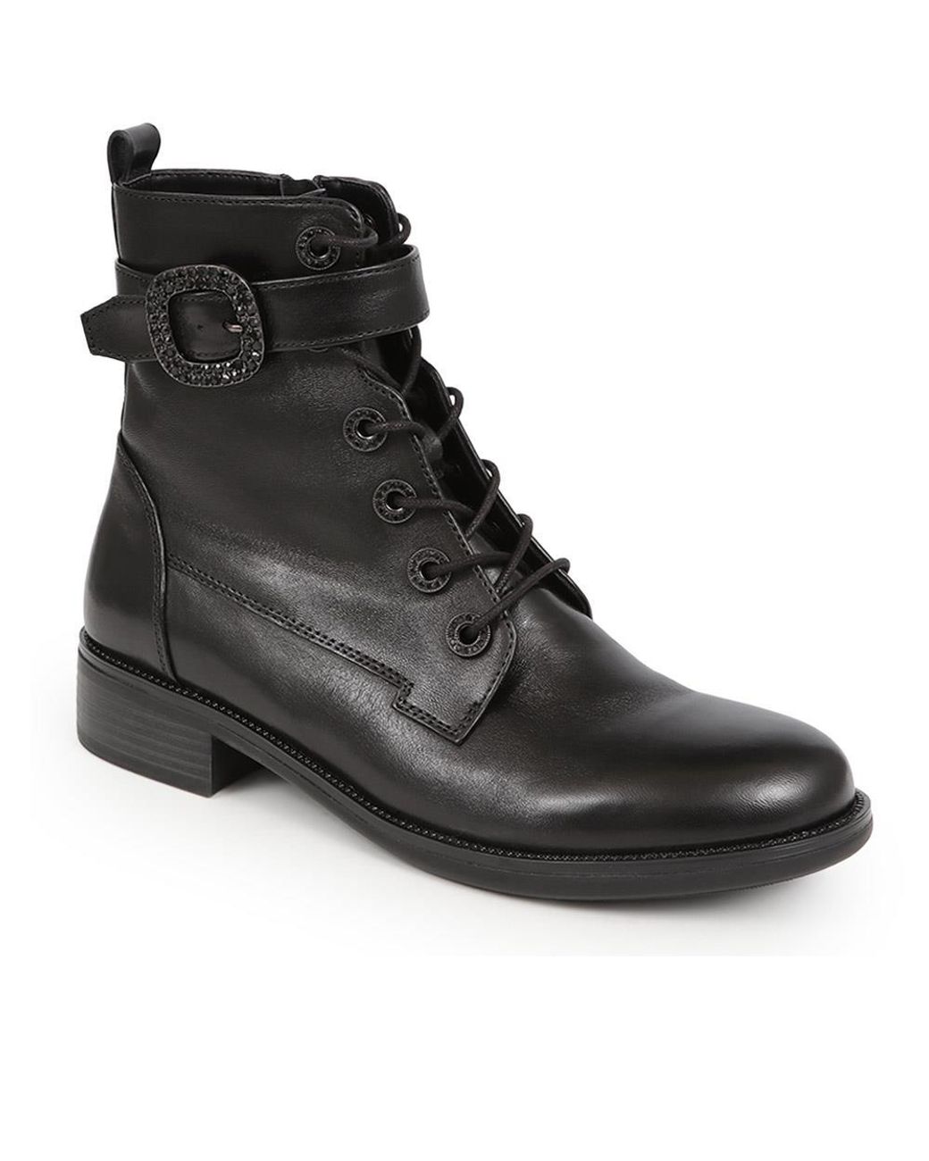 Jones Bootmaker Black Karmen Leather Ankle Boots