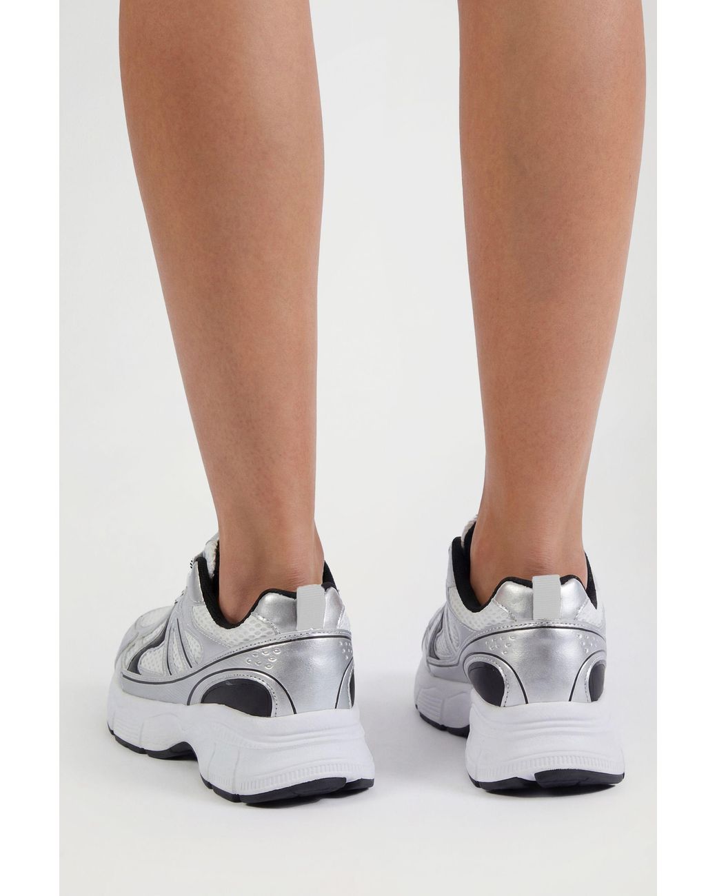 Boohoo White Contrast Stripe Chunky Trainers