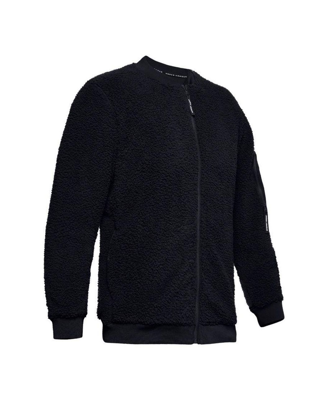 Under Armour Blue Overtime Sherpa Bomber Jacket 1345604 001 Textile for men
