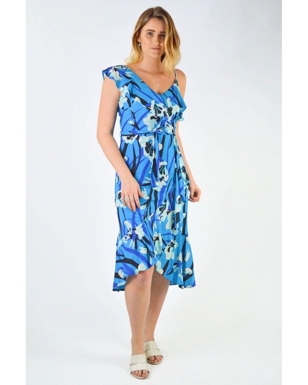 Secret Label Blue Floral Strappy Dress