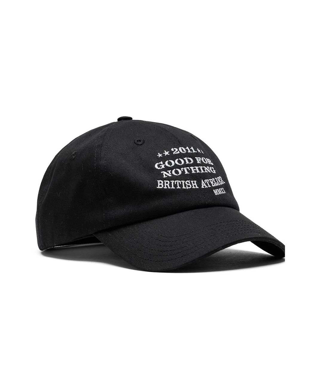 Good For Nothing Black Cap With Embroidered Logo for men