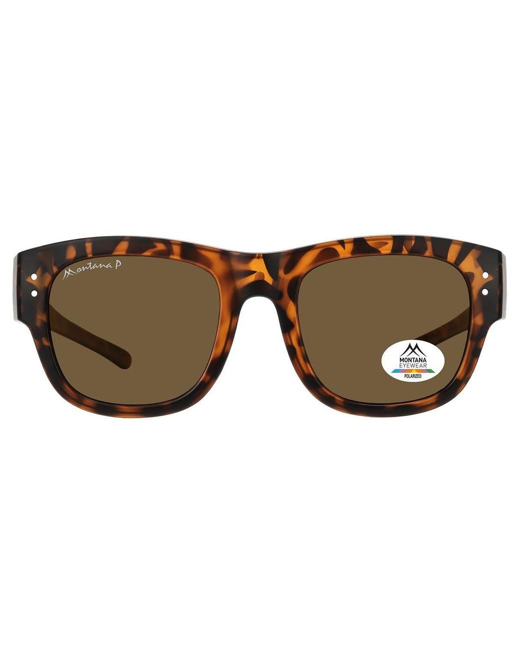 Montana Brown Square Fit Over Matte Tortoise Polarized Fo7