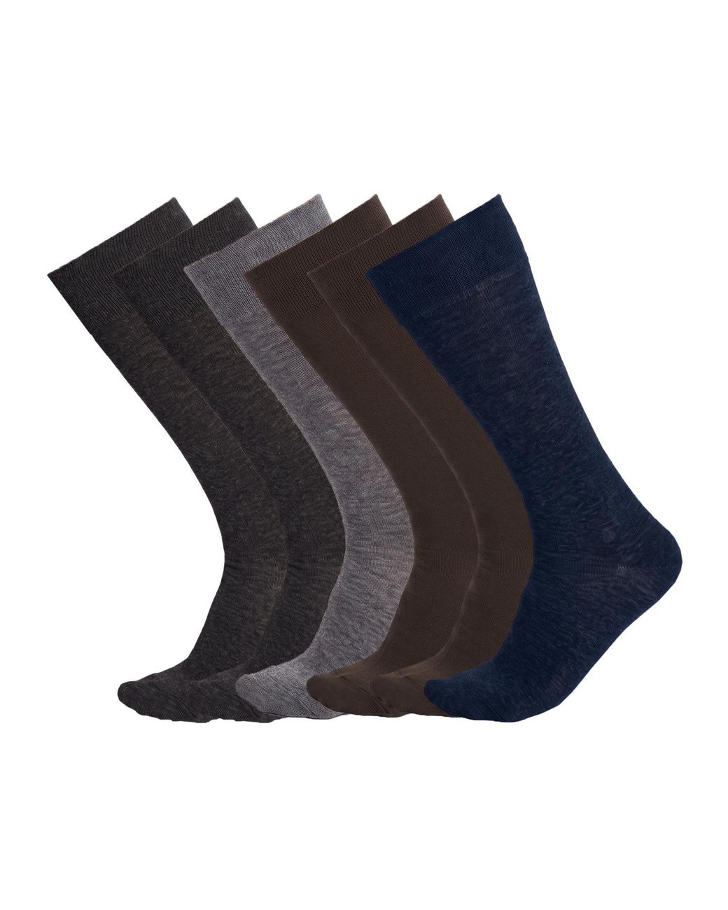 Pro Socks Blue 6 Pairs Executive Cotton High-Top Seamless S15001 for men