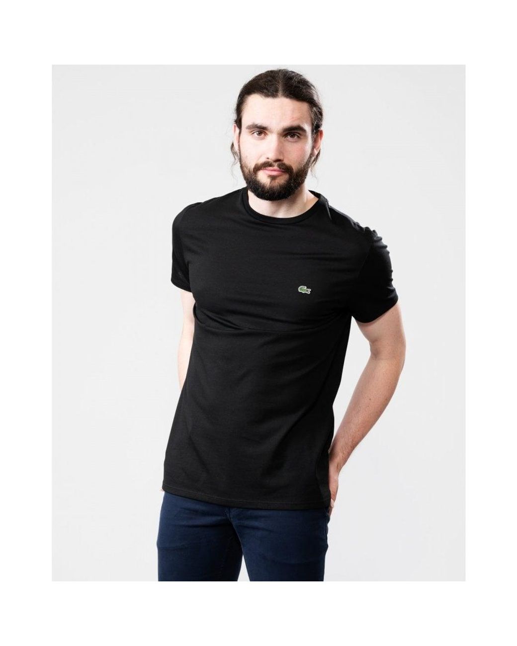 Lacoste Black T-Shirts And Polos for men