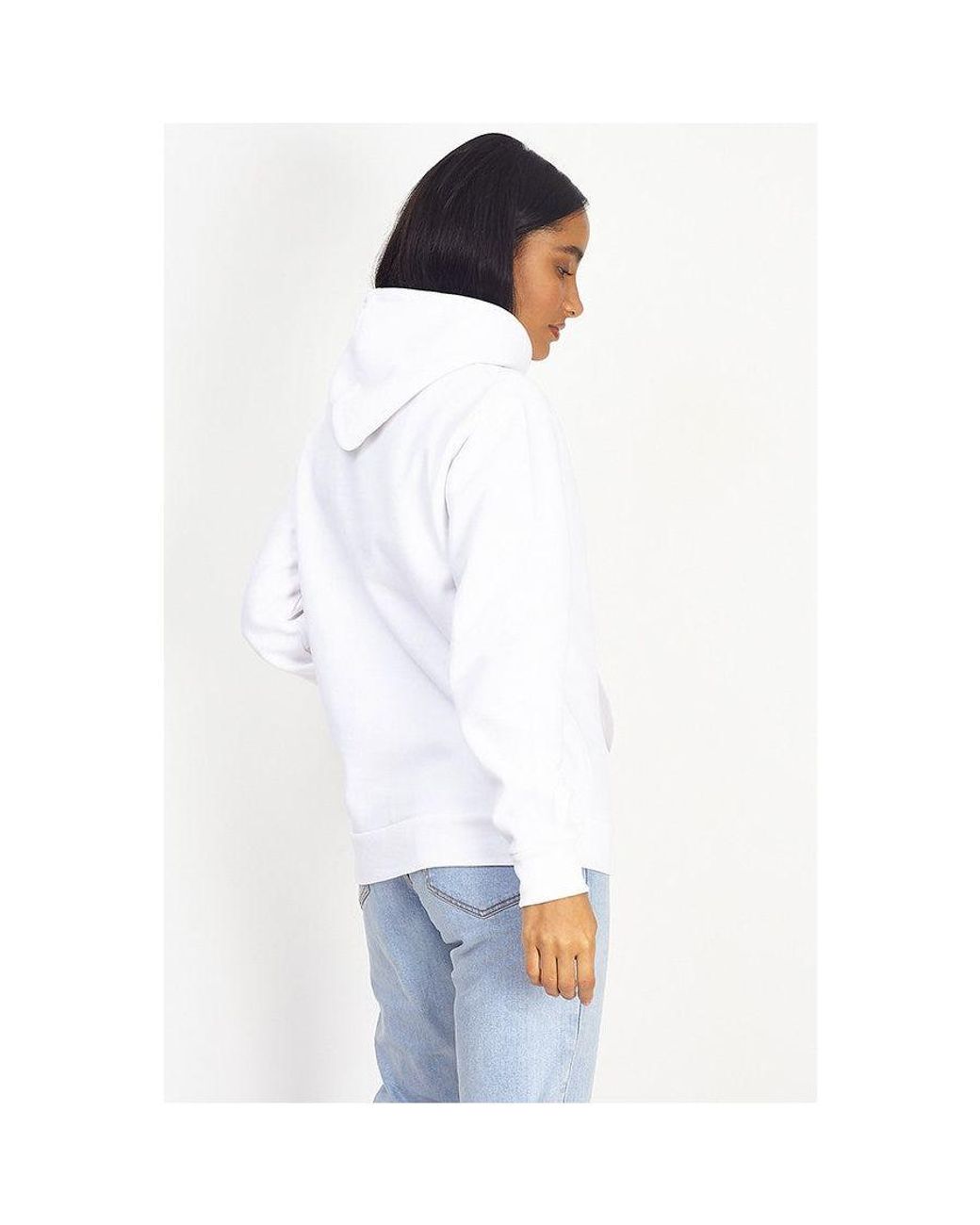 Brave Soul White Ladies Hoodies Warm Cotton Pullover Hooded