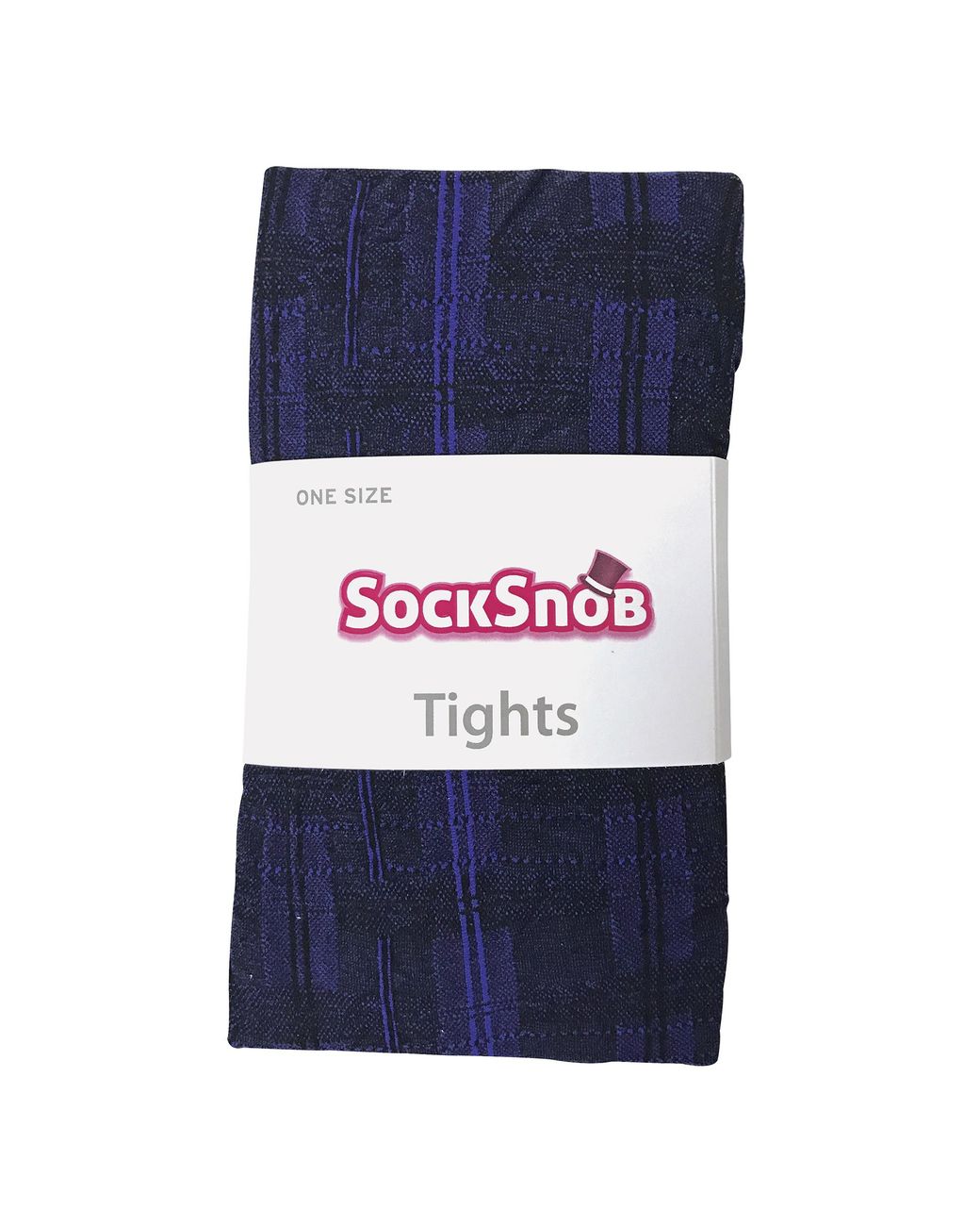 Sock Snob Blue 1 Pack Ladies Coloured 80 Denier Opaque Patterned Soft Tights